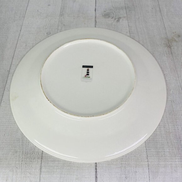 Thomson Pottery LIGHTHOUSE Birds Boats Coastal Stoneware Dinner Plates Set of 4 - Picture 3 of 16